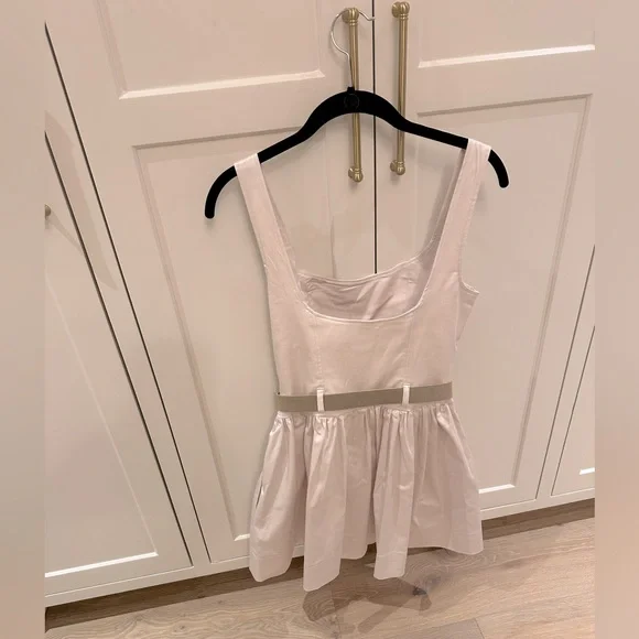 NWT 🌟 Zara Cream belted mini dress XS - Picture 4 of 10